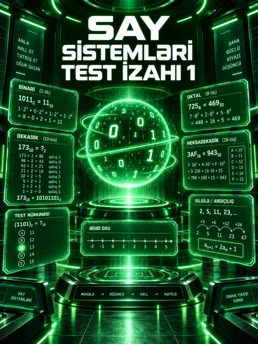 4. Say sistemləri test izahı 1-50